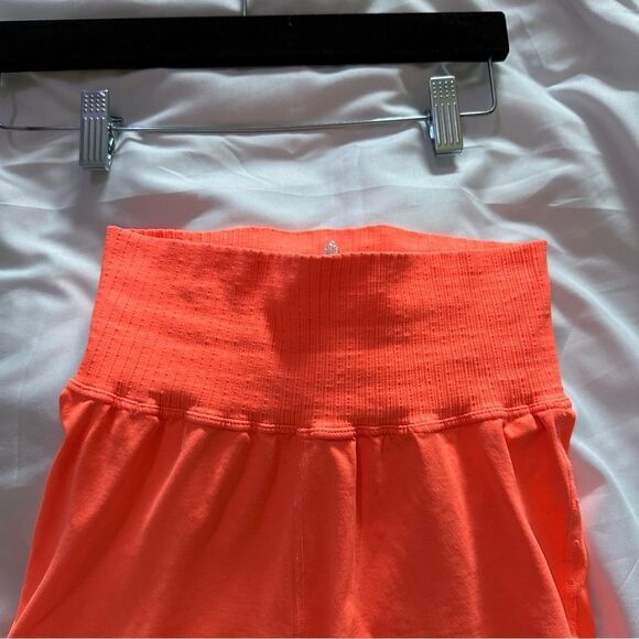 Free People FP Movement good karma bright coral flare high rise yoga leggings - Picture 12 of 12